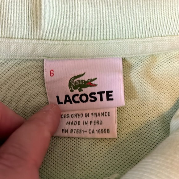 Lacoste 100% Cotton Green Polo Size 6=XL - Picture 2 of 8